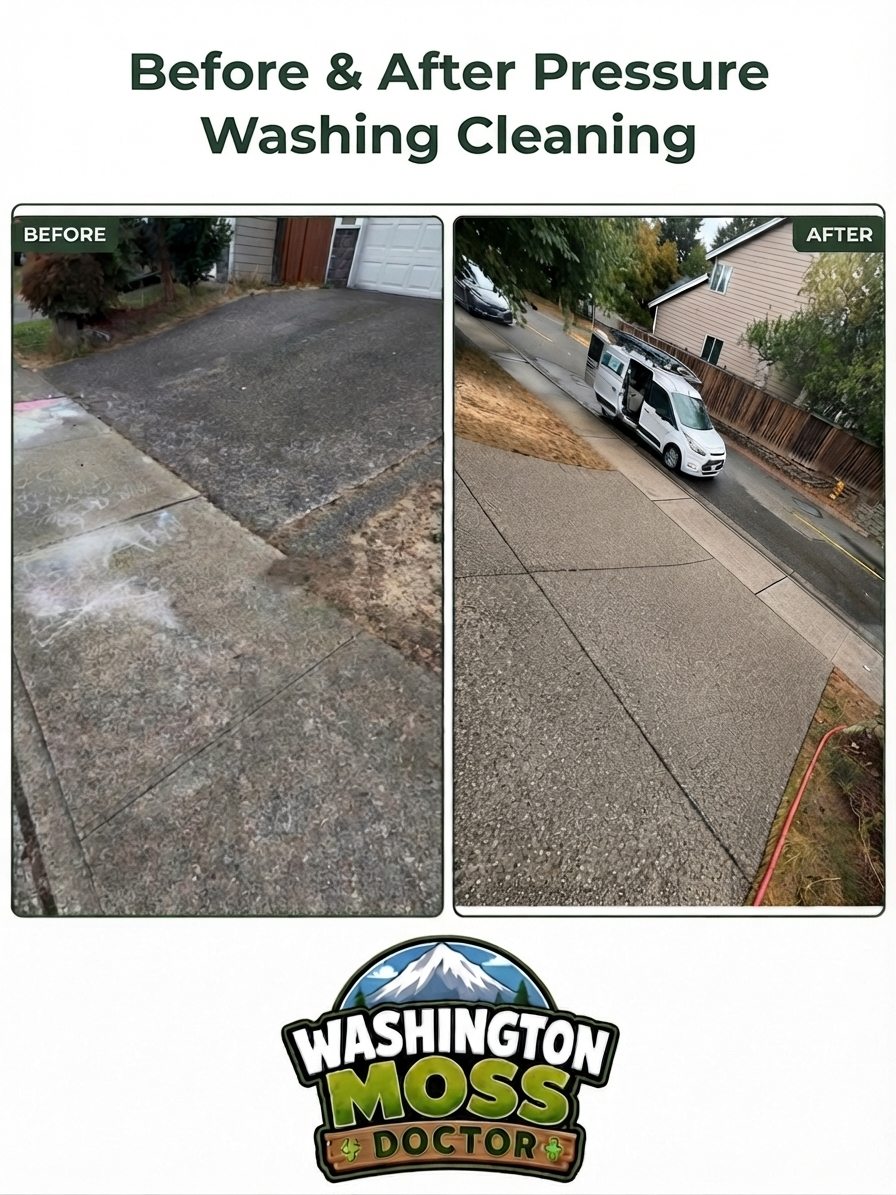 Before & After Pressure Washing