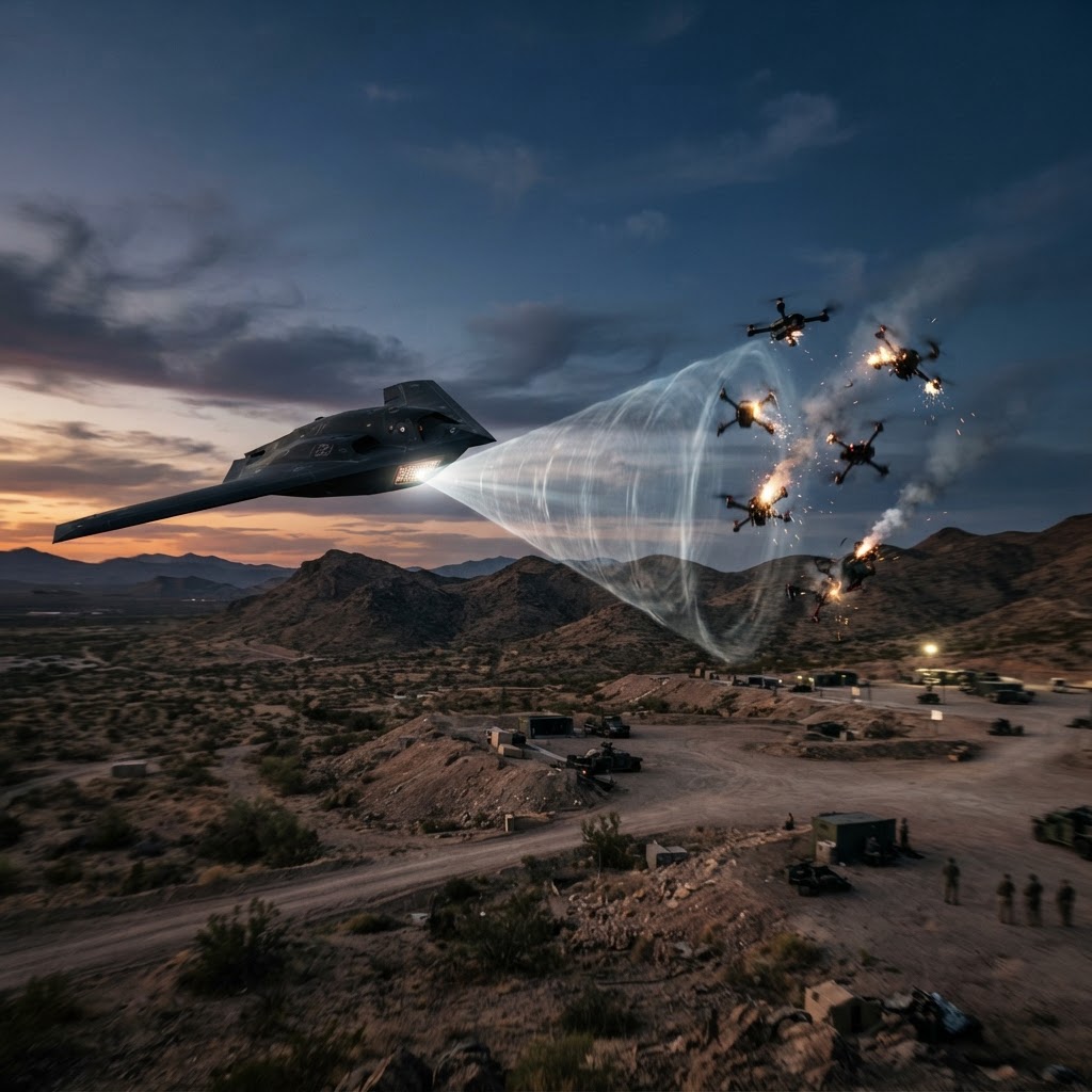 Airborne High-Power Microwaves Shift the Drone Swarm Equation
