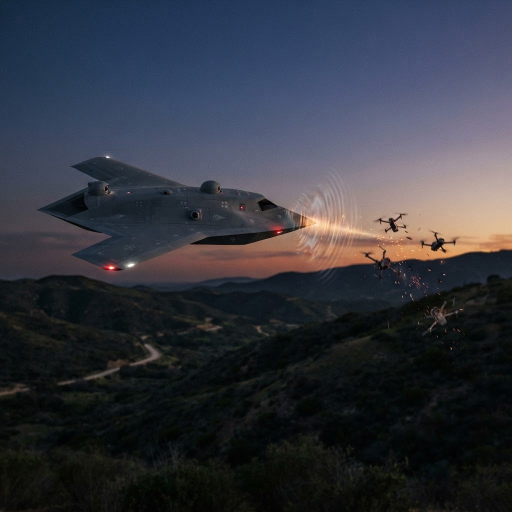 Airborne High-Power Microwaves Shift the Drone Swarm Equation