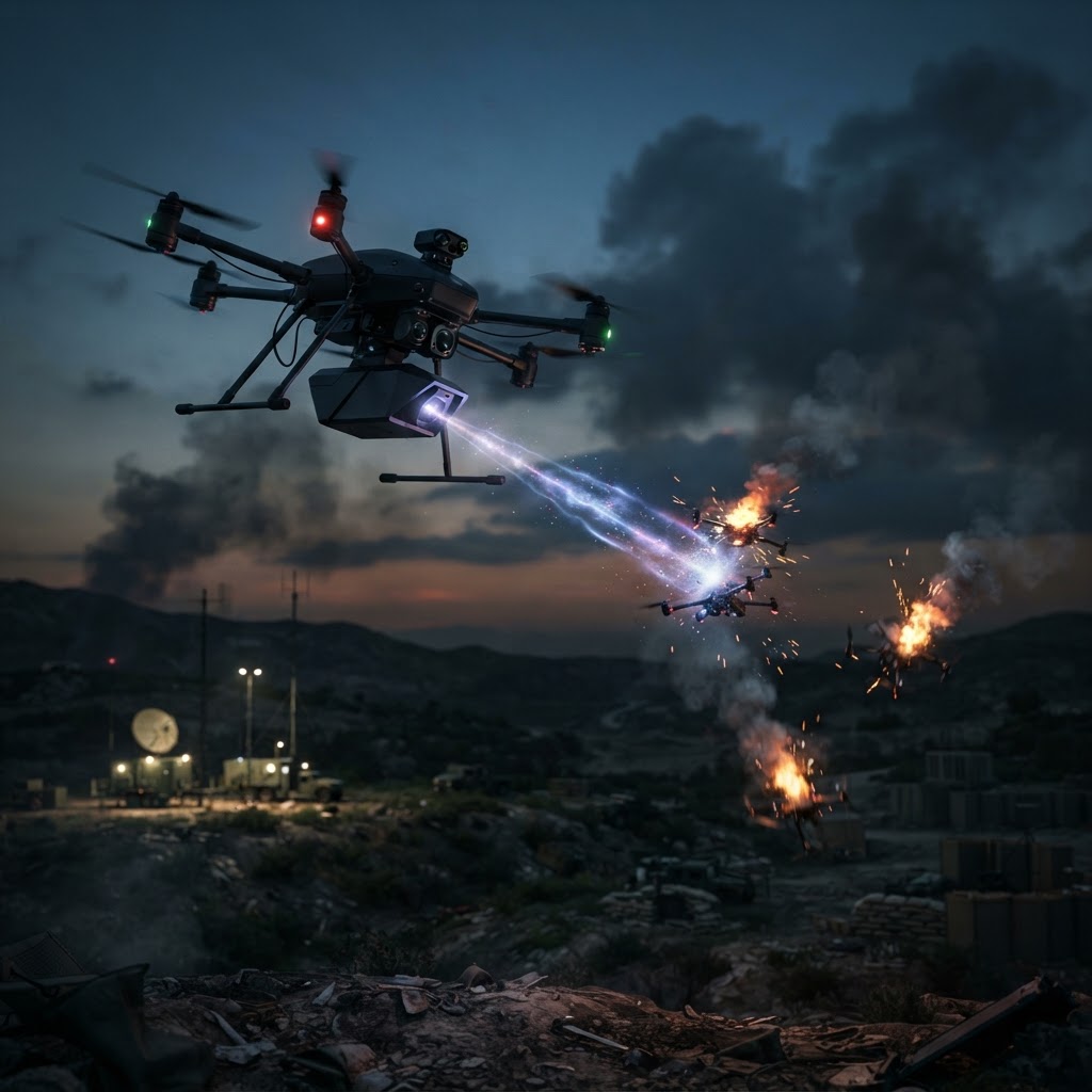 Airborne High-Power Microwaves Shift the Drone War: How HPM Payloads Are Changing Swarm Defense and SEAD