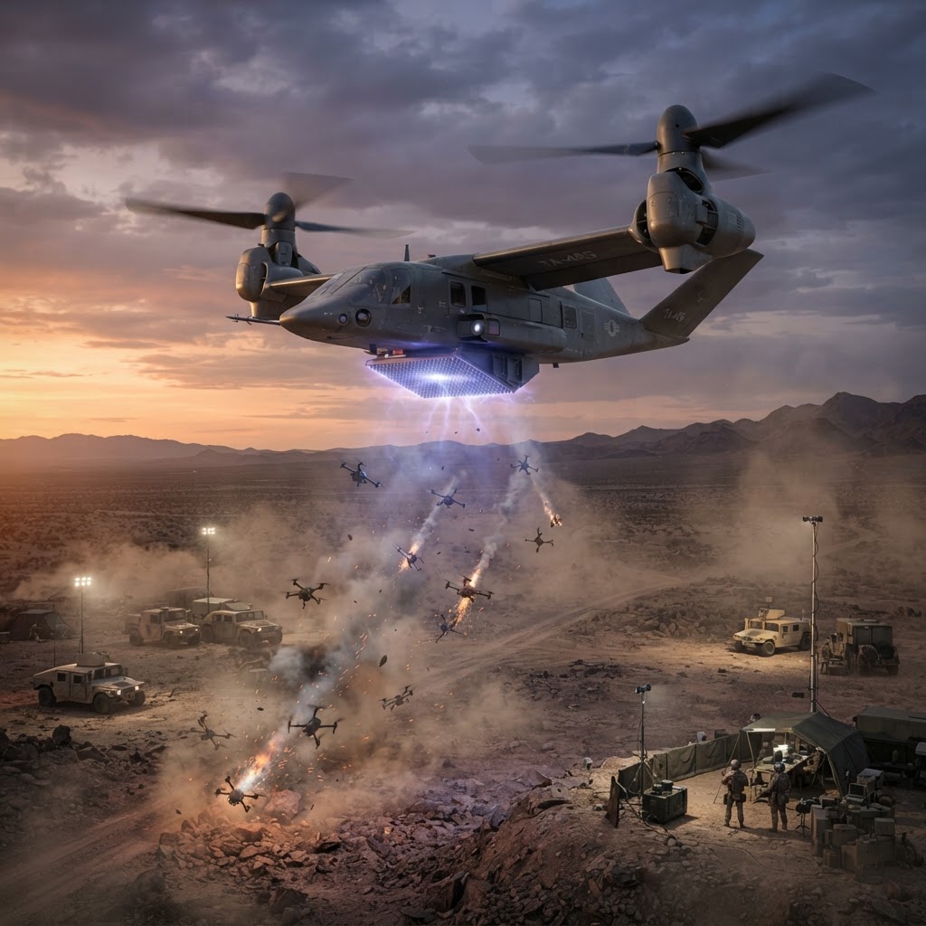 Airborne High-Power Microwaves Shift the Drone Swarm Calculus