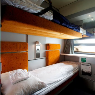 Overnight train Bergen-Oslo sleeper compartment