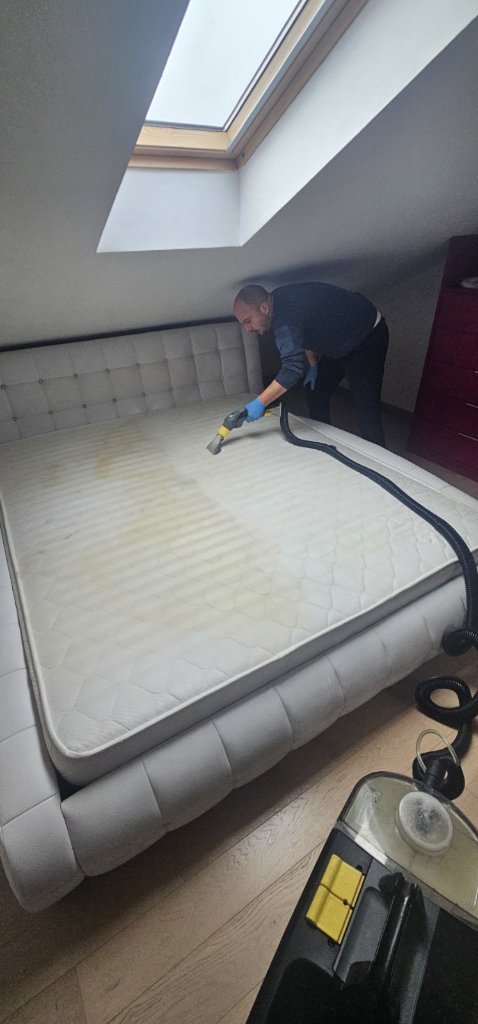 Dubinsko čišćenje madraca ekstrakcijskim strojem u toku