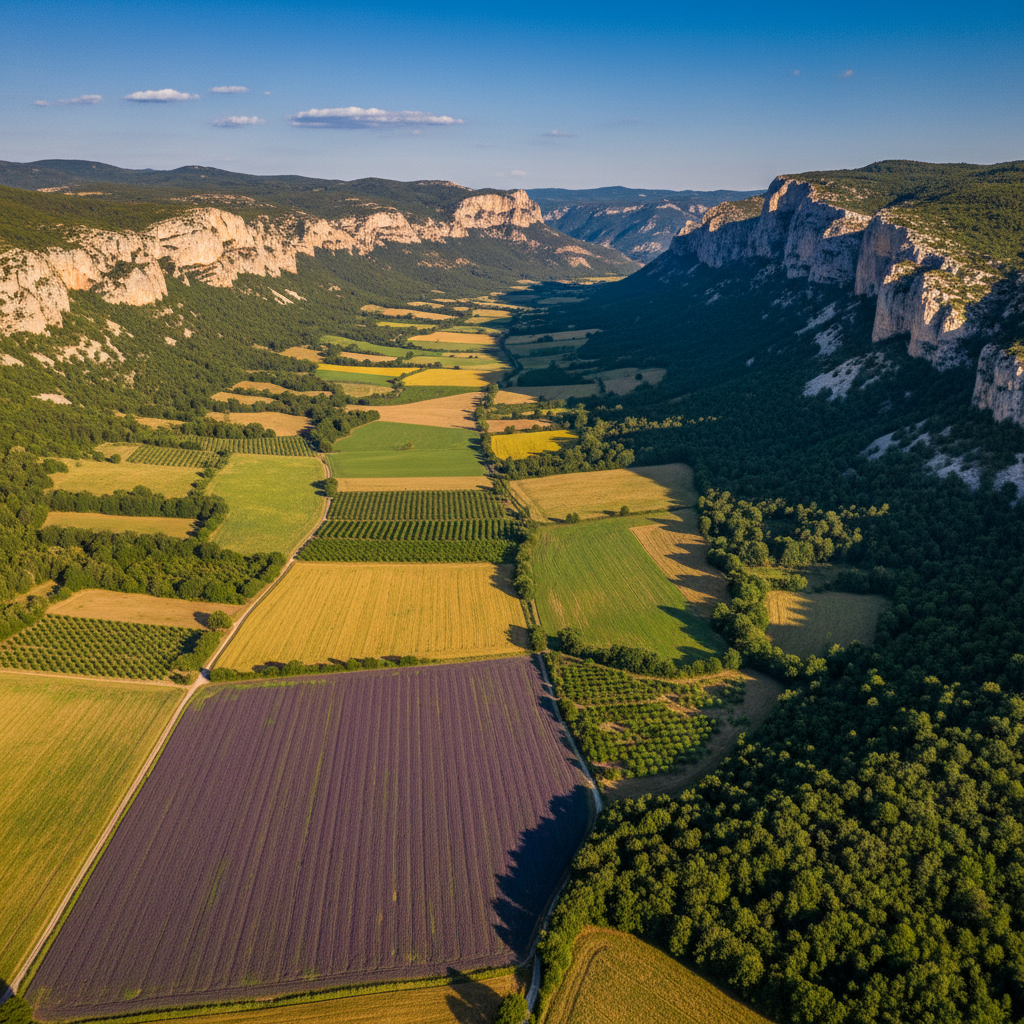 La vallée du Buëch vue du ciel