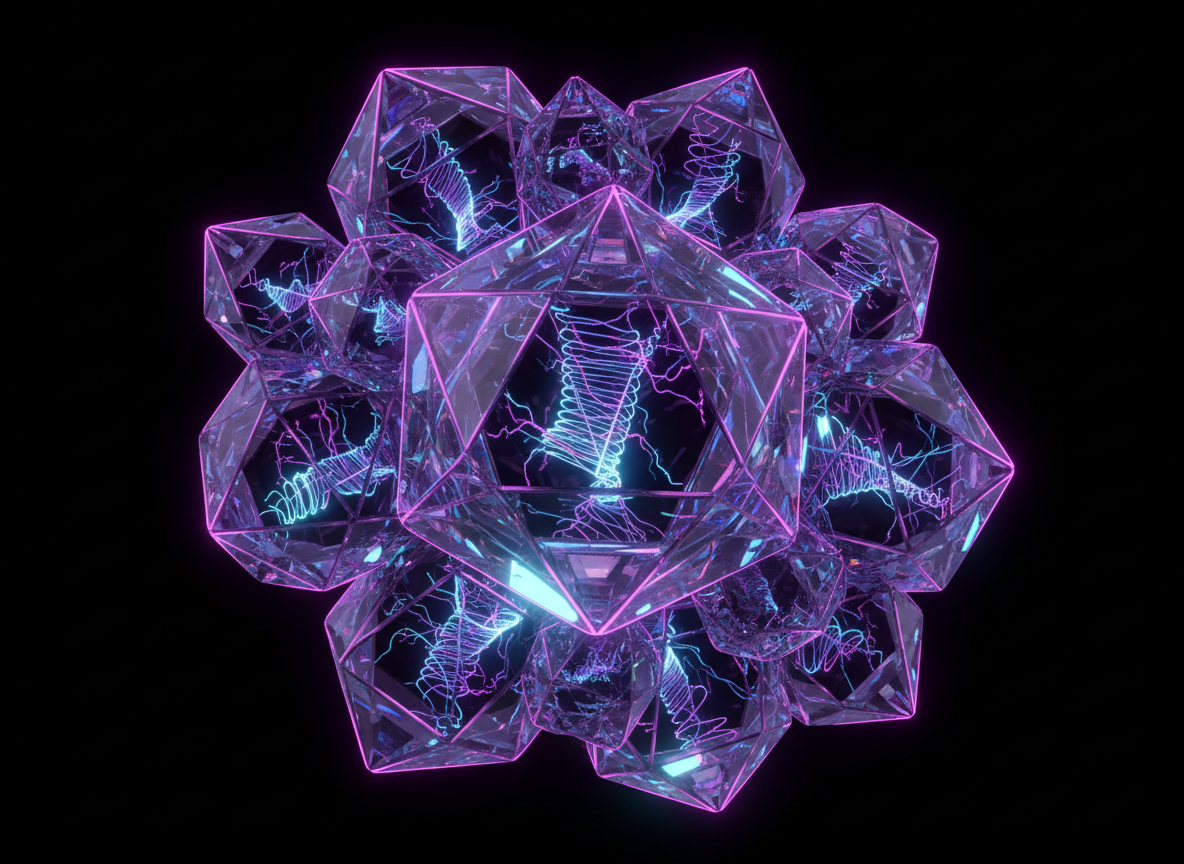 Abstract glass refraction art