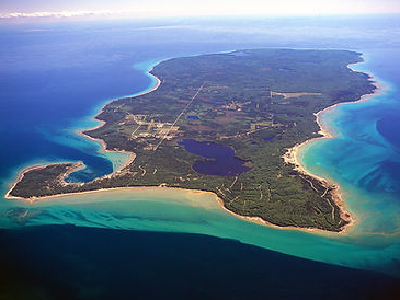 Aerial view of Beaver Island