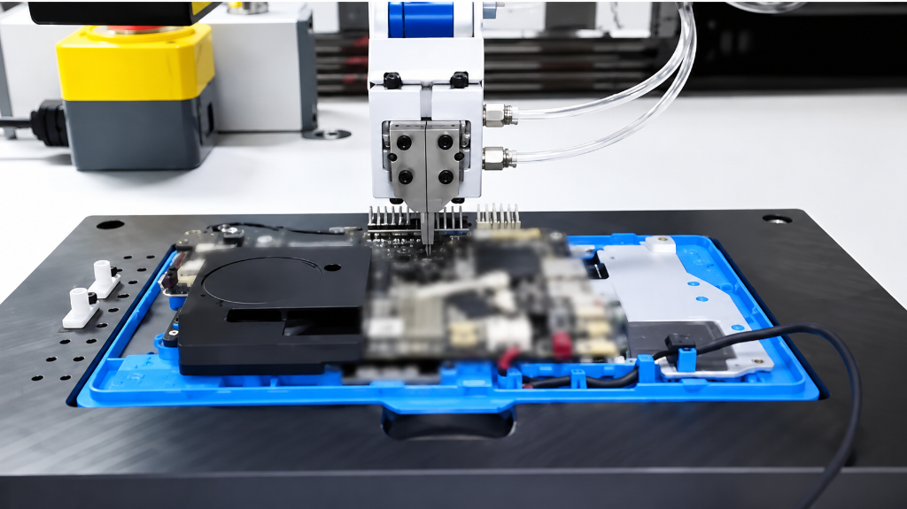 Industrial cobot cell with linear-rail integration