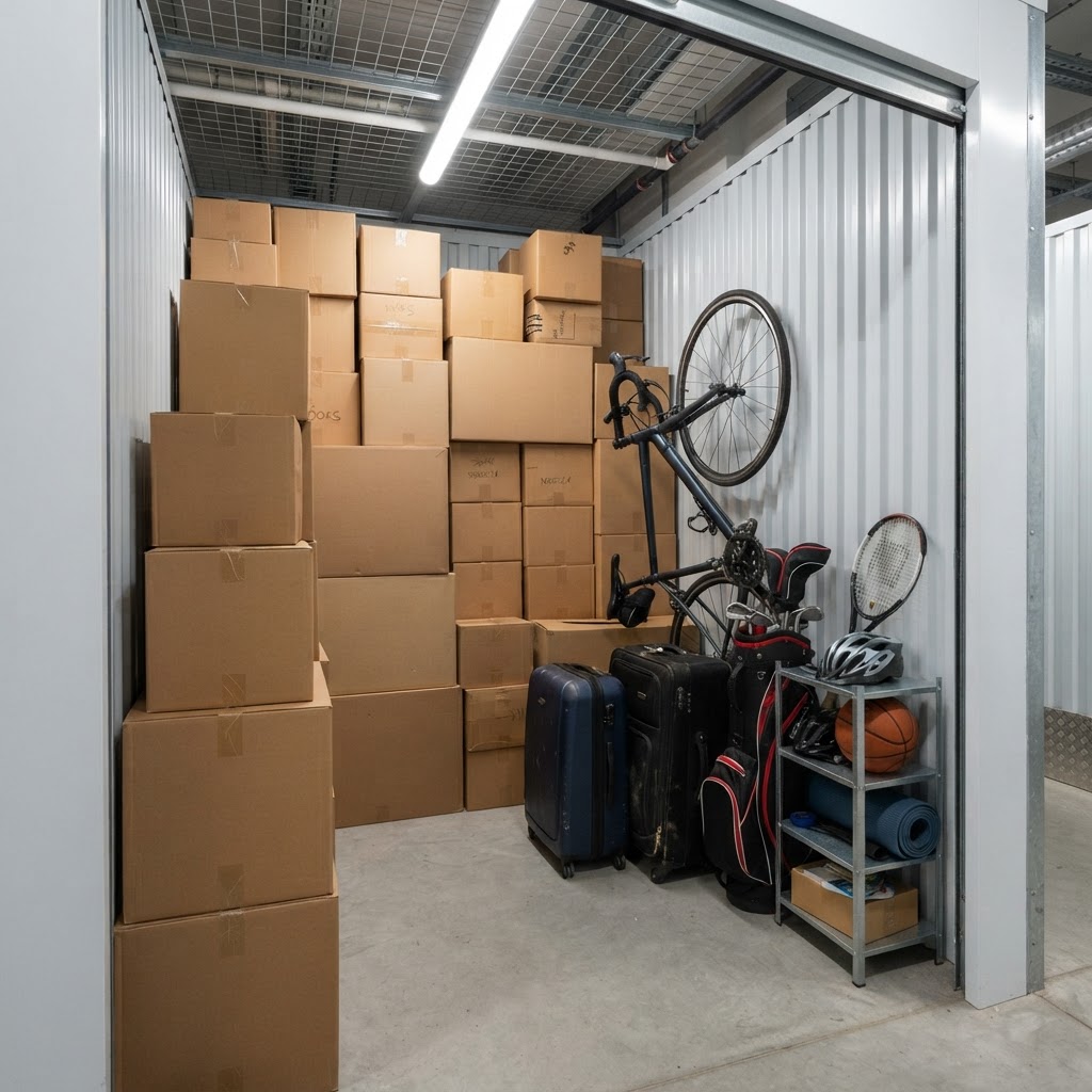 Example contents of a 20 sq ft self storage unit