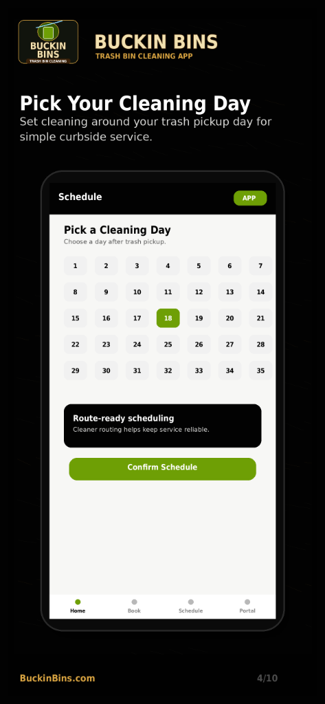 Pick Your Cleaning Day