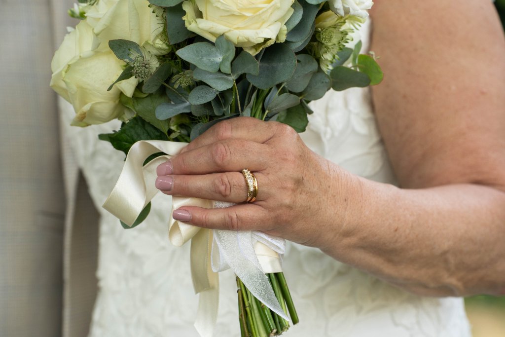 A tender moment at a wedding