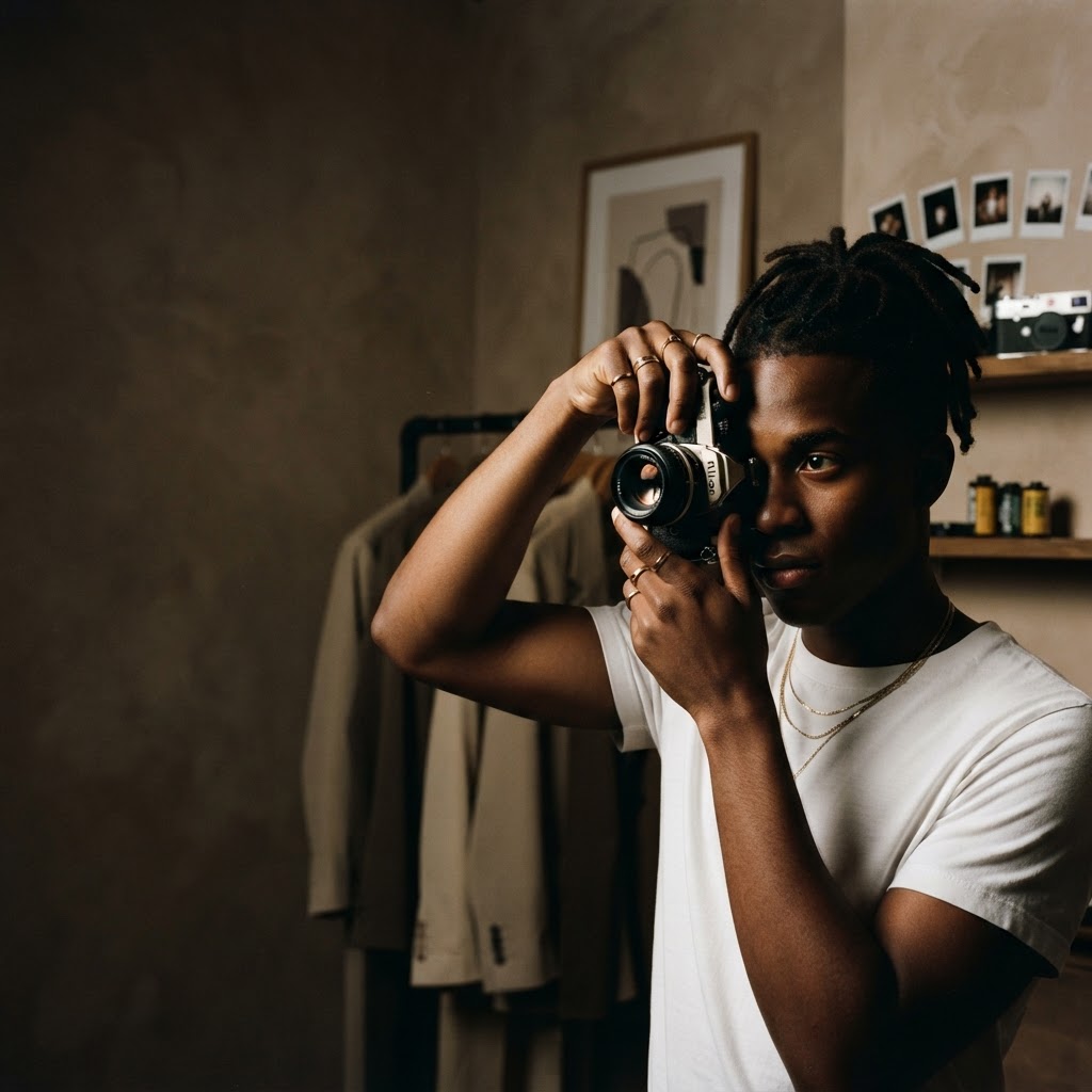A contemporary creative in an editorial space