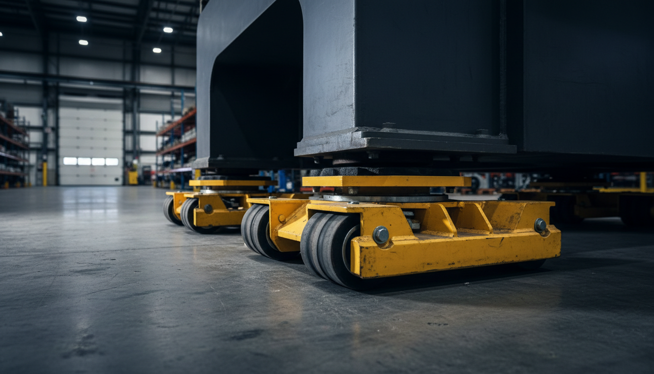 Equipment skates used for precision industrial equipment moves