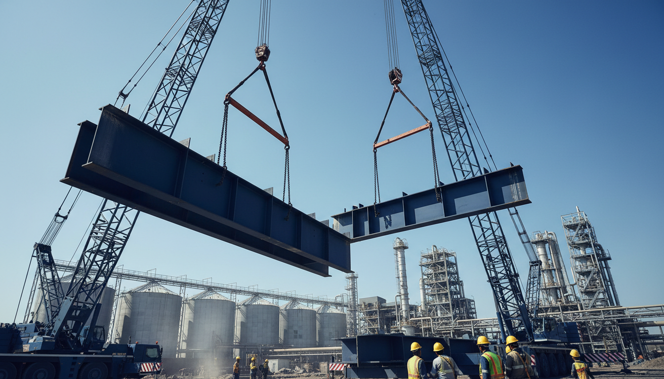 AA Industrial Services crane operations at industrial facility
