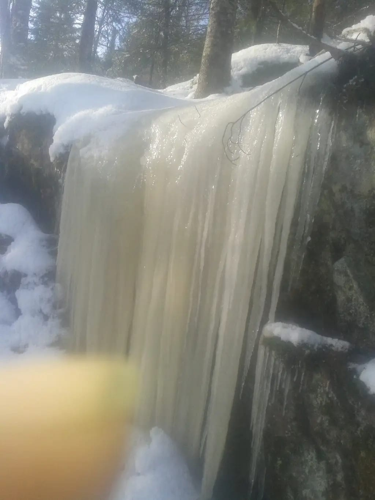 Frozen waterfall