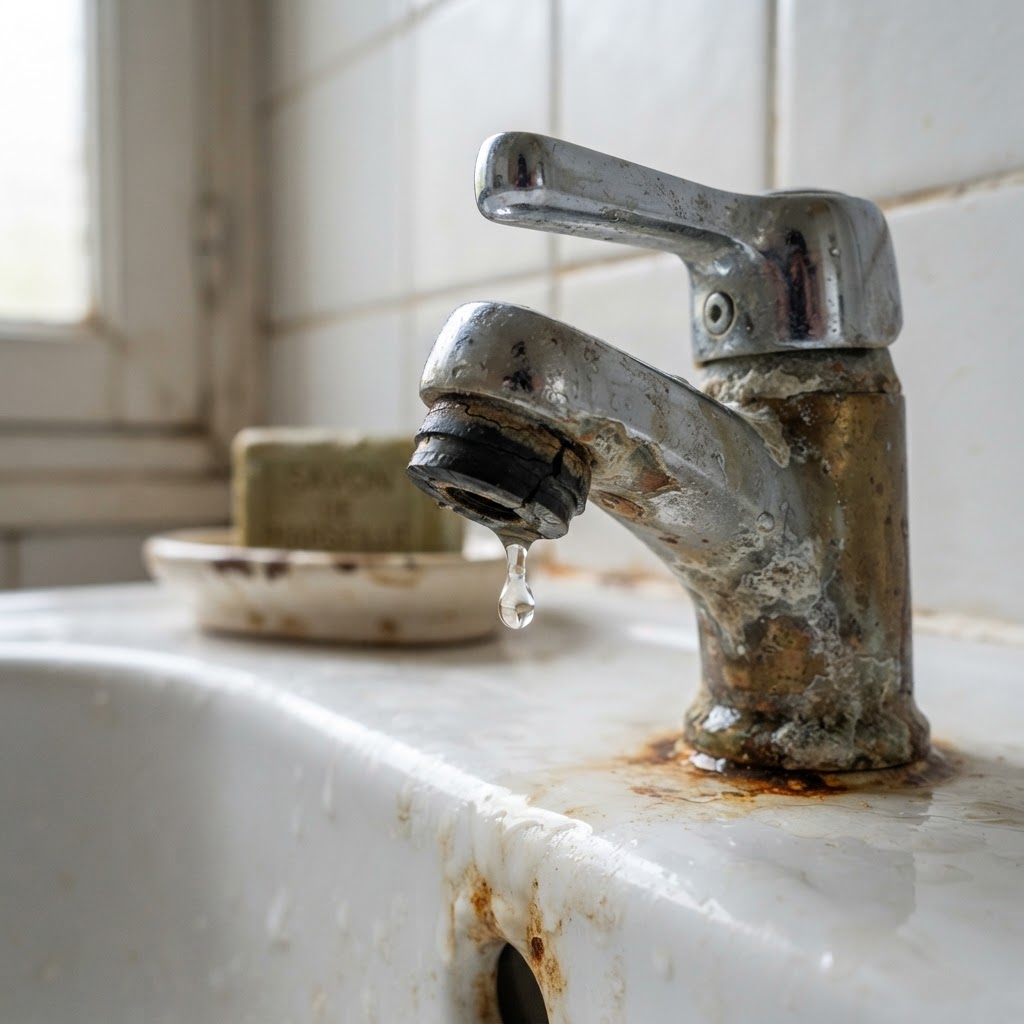 Types de fuites d'eau courantes : robinet, tuyau et WC