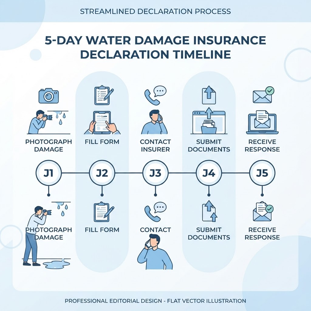 Démarches d'assurance en cas de fuite d'eau : délai de 5 jours ouvrés