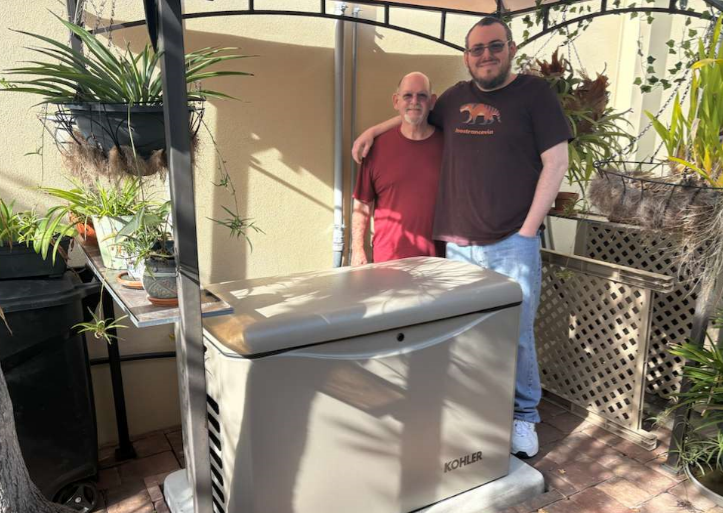 Family with Kohler generator - Never Dark standby generator installation in Riverview, FL