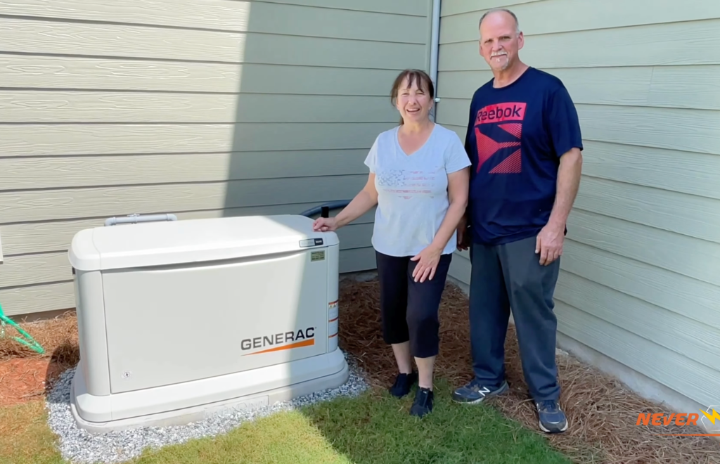 Another family powered - Never Dark standby generator installation in Boiling Springs, SC