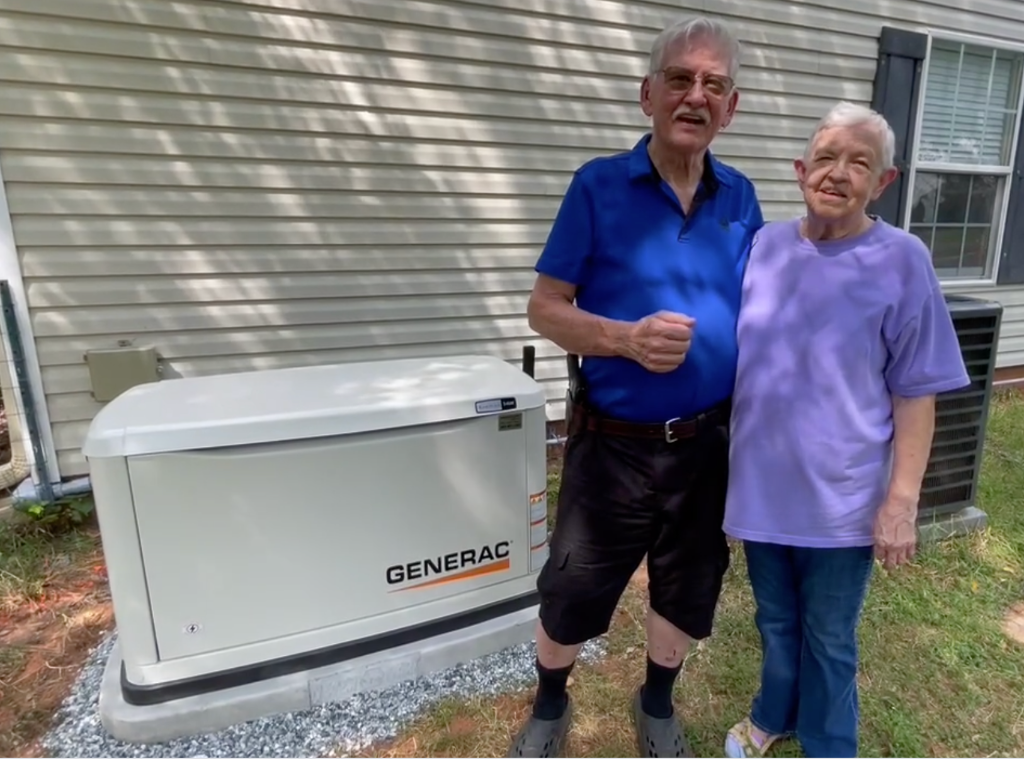 New installation complete - Never Dark standby generator installation in Landrum, SC