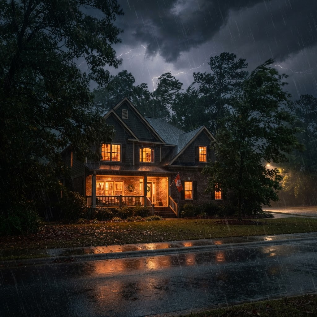 Severe storm damage in Clemson, SC - Never Dark Carolinas standby generator installation