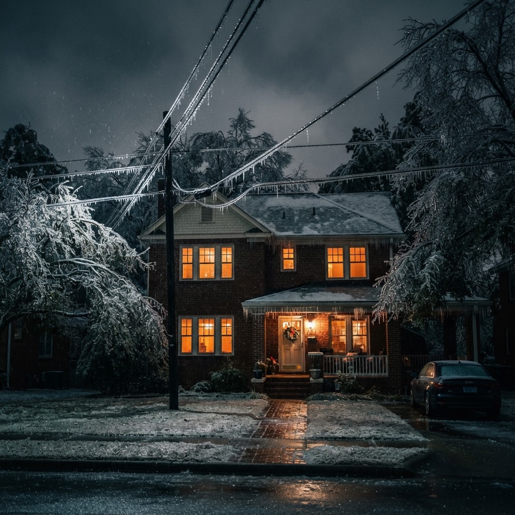 Severe storm damage in Spartanburg, SC - Never Dark Carolinas standby generator installation