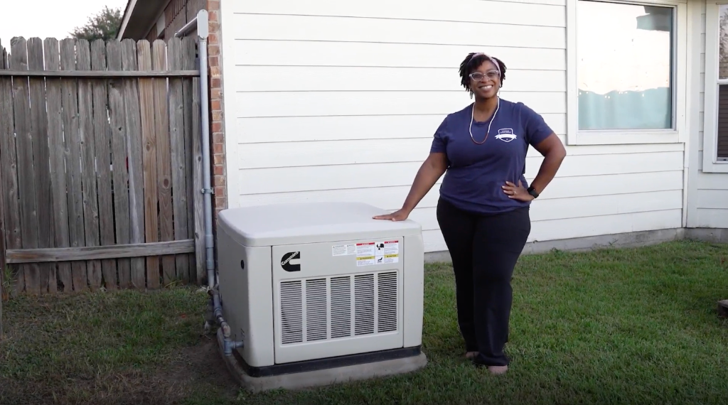 Happy customer with Cummins generator - Never Dark standby generator installation in Spartanburg, SC