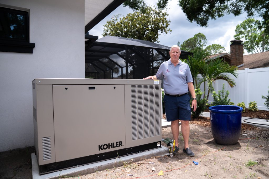New Kohler standby system installed - Never Dark standby generator installation in Spartanburg, SC