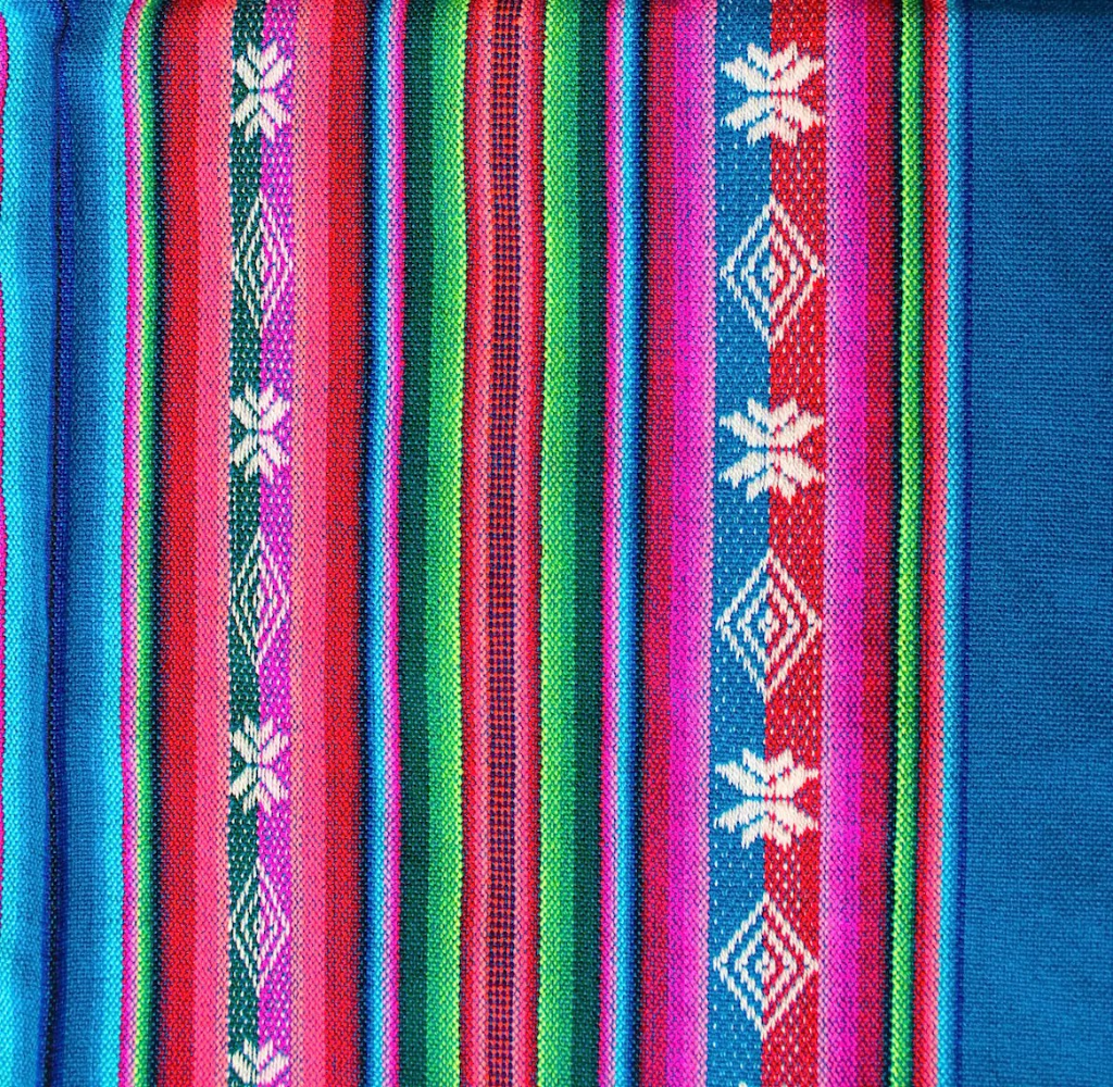 Tela de aguayo azul