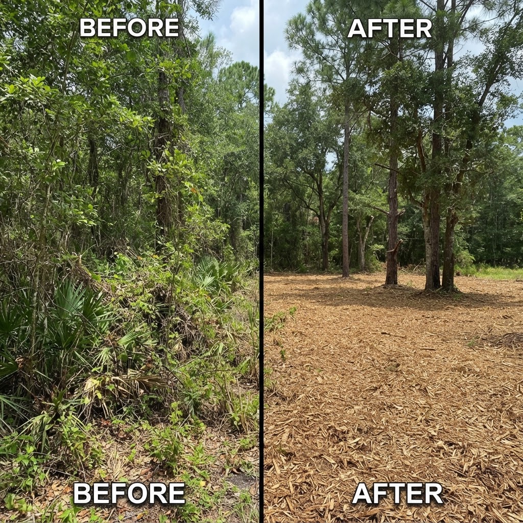 Before and after Land Clearing — Medium