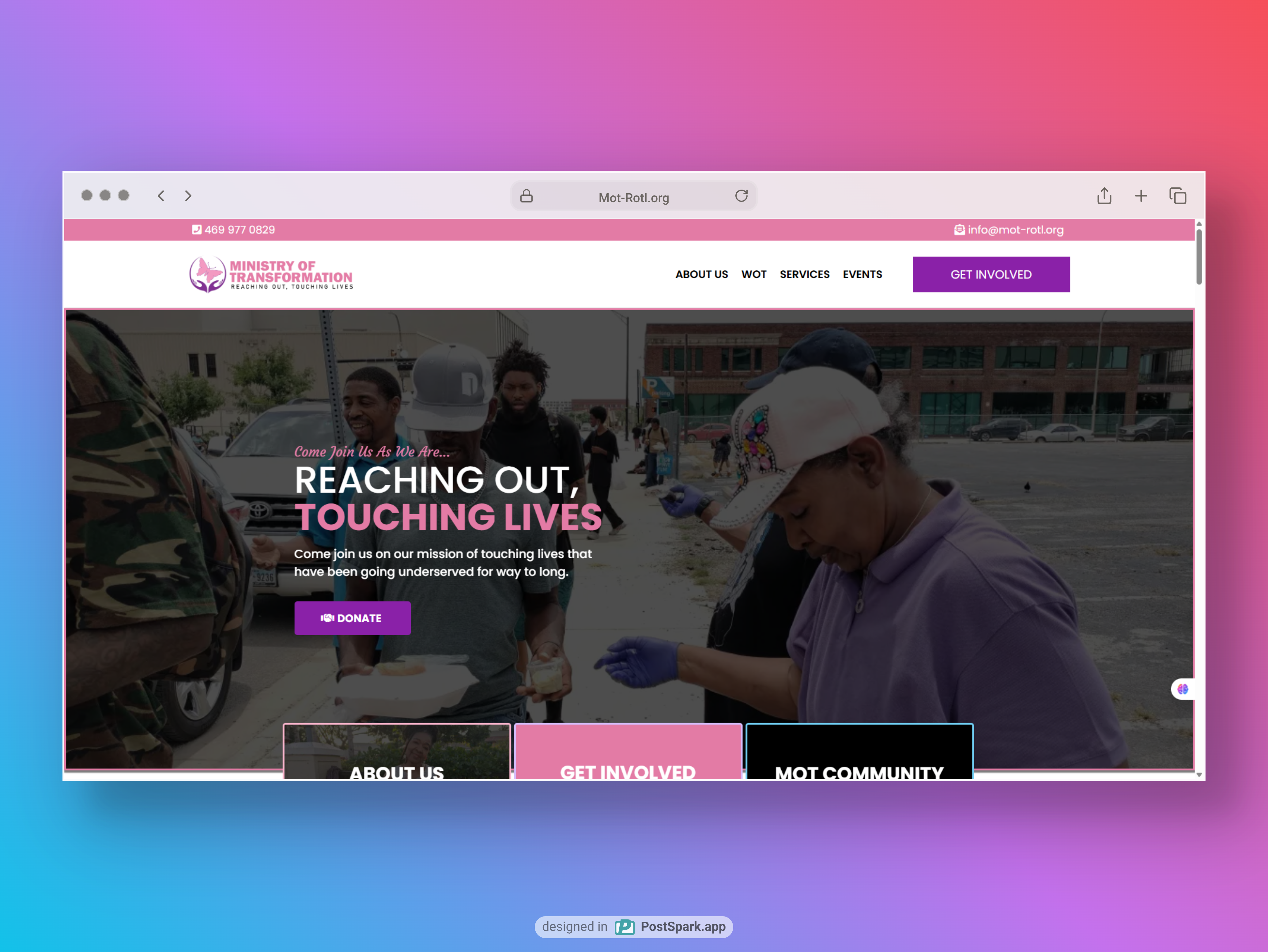 Ministry of Transformation website
