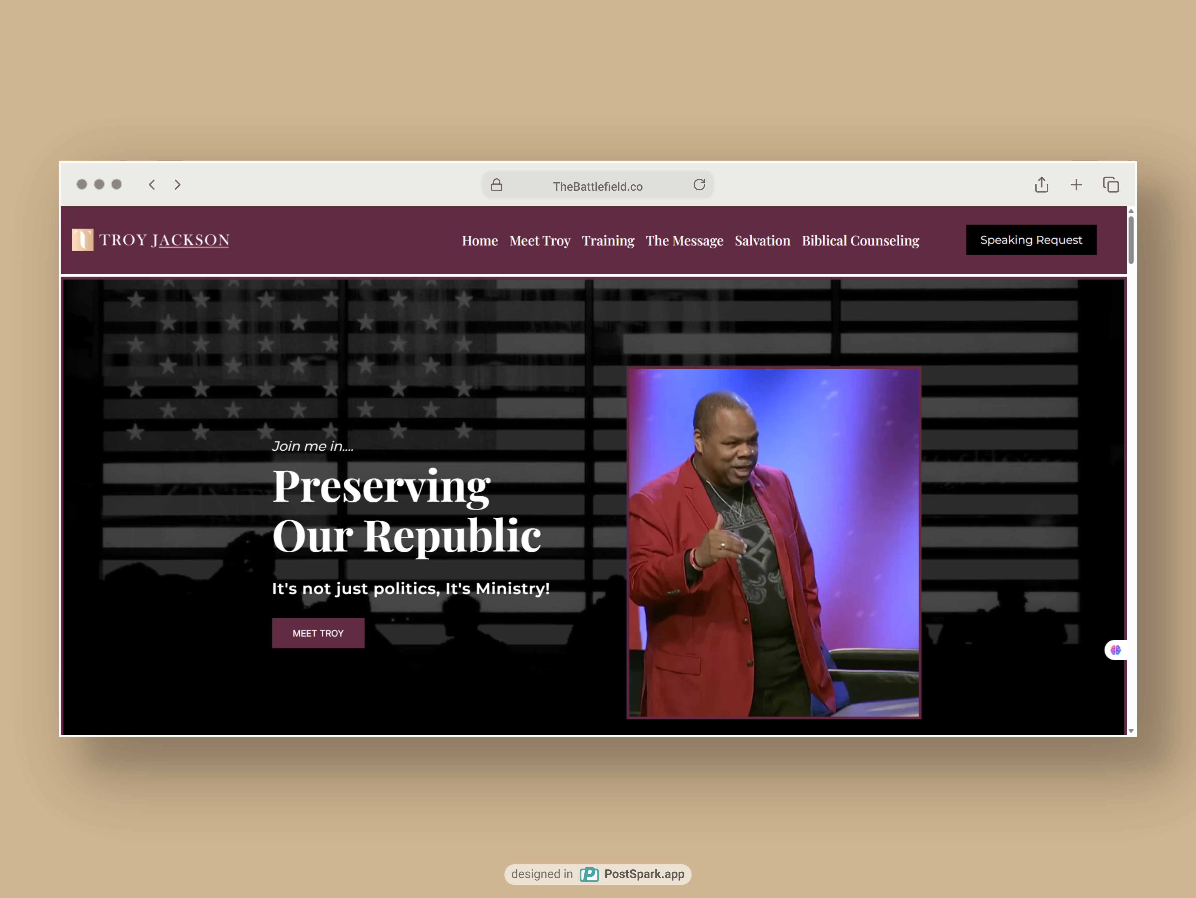 Troy Jackson website
