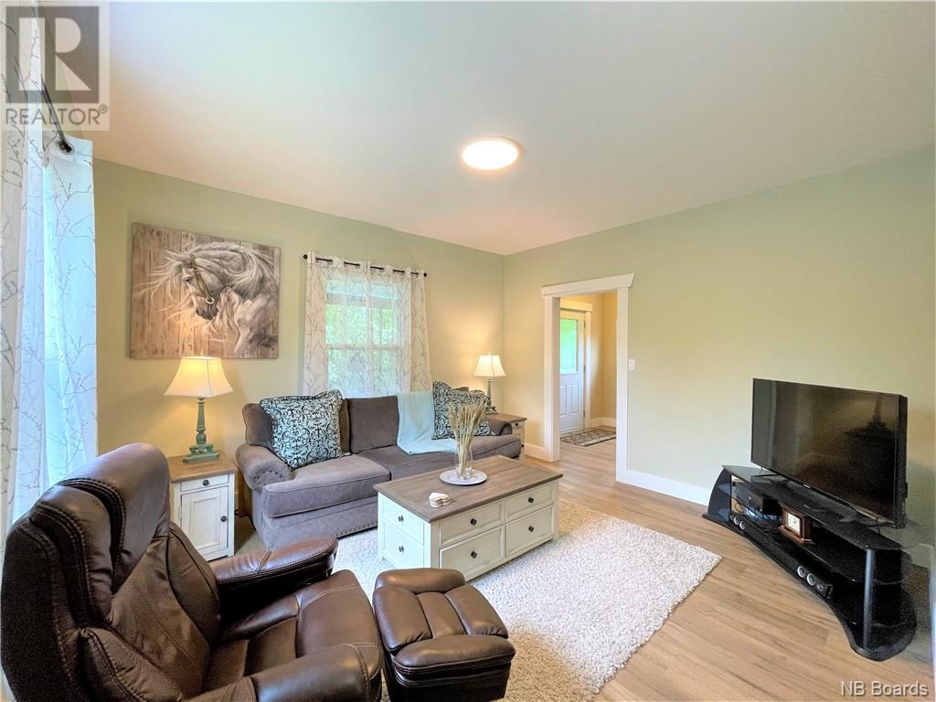 Living room with freshly painted walls
