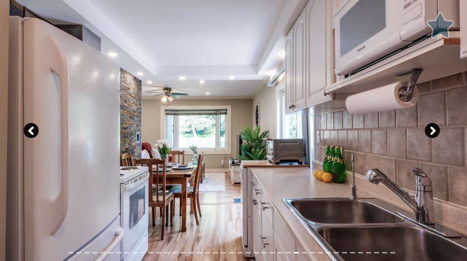 Modern kitchen with painted walls