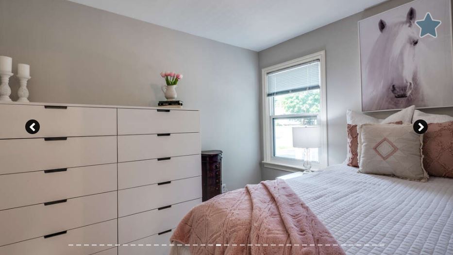 Guest bedroom with fresh paint