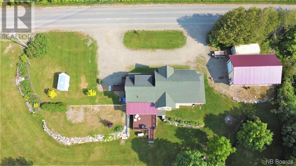 Aerial rear view of house