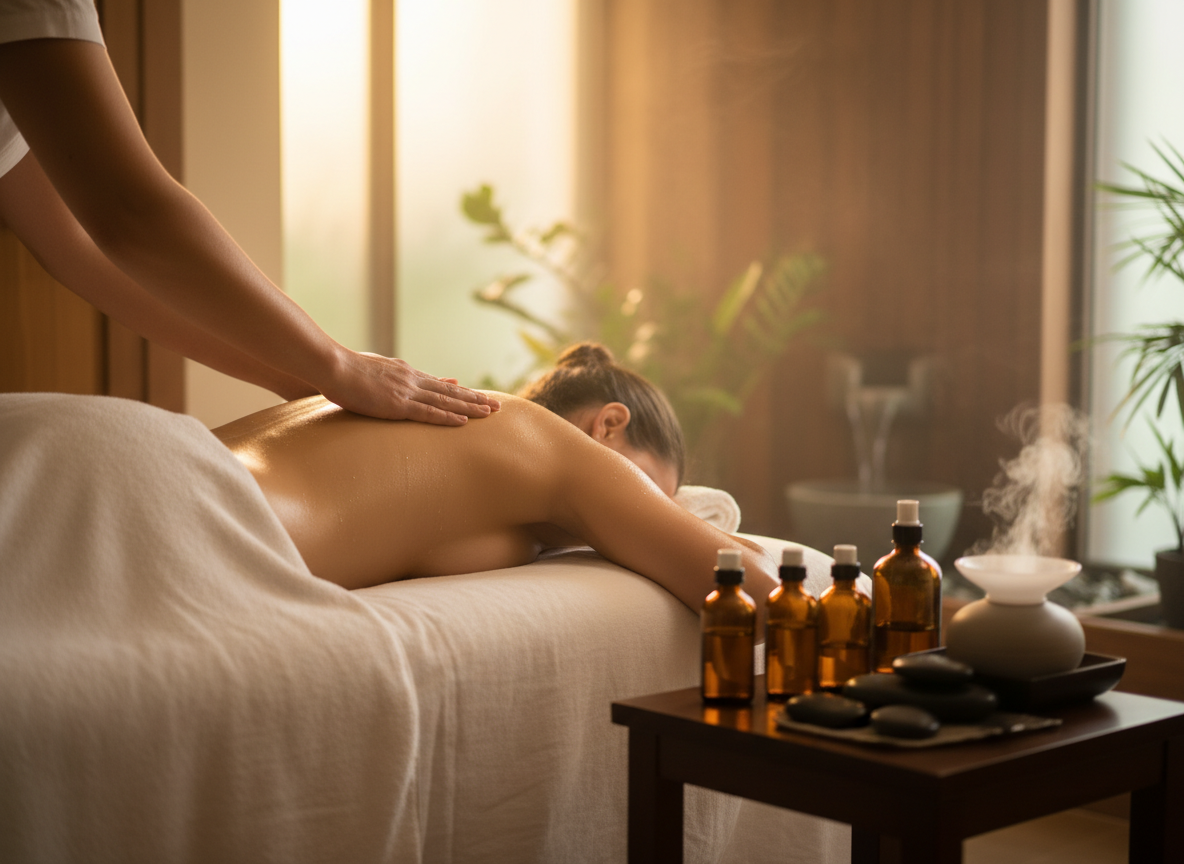 QuietPalm Signature full-body massage session in a luxury setting