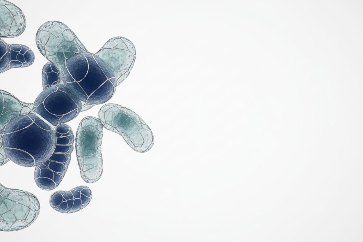 Abstract cellular structures representing the complexity of medical knowledge