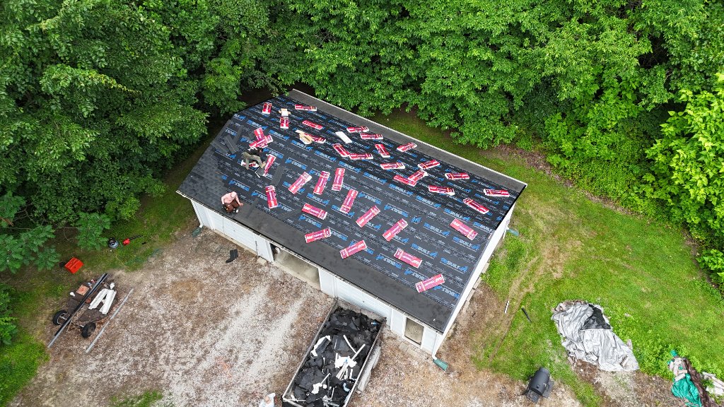 Shingle Starter Strips Laid