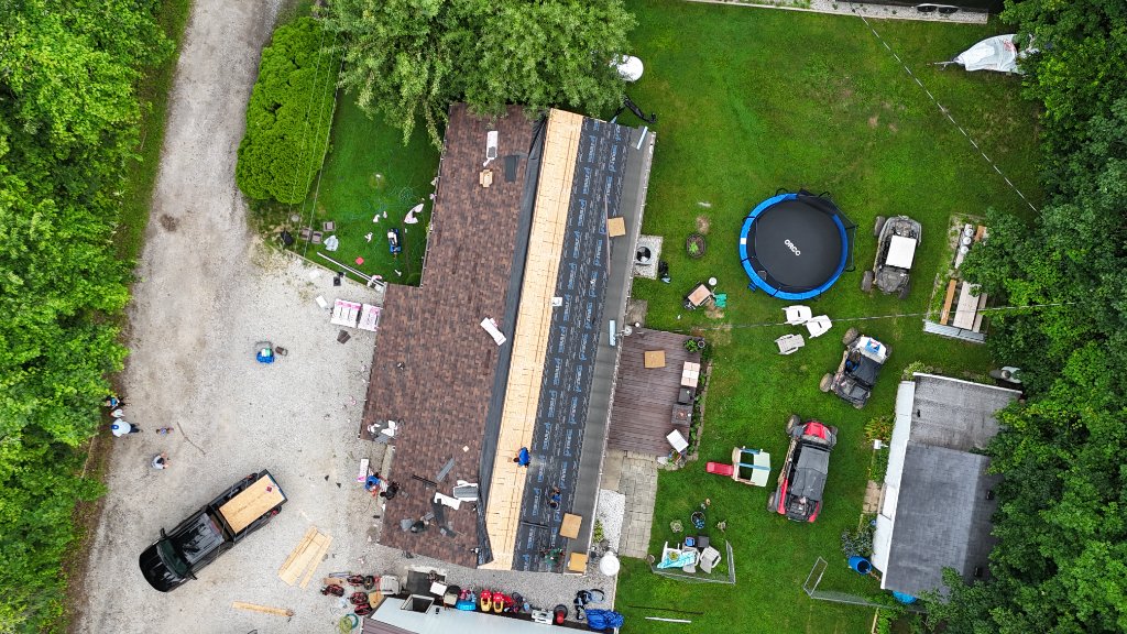 Underlayment Progress — Center Section