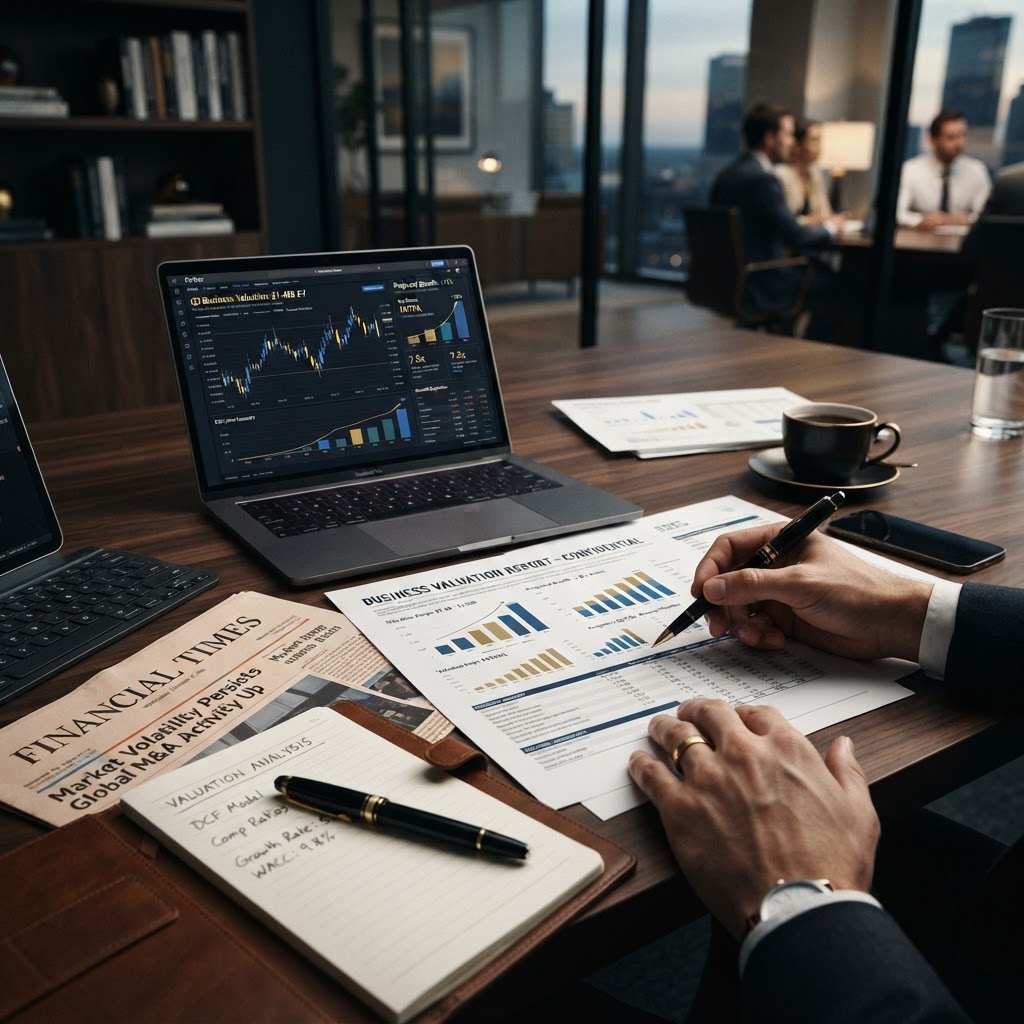 Financial analysis with charts and numbers