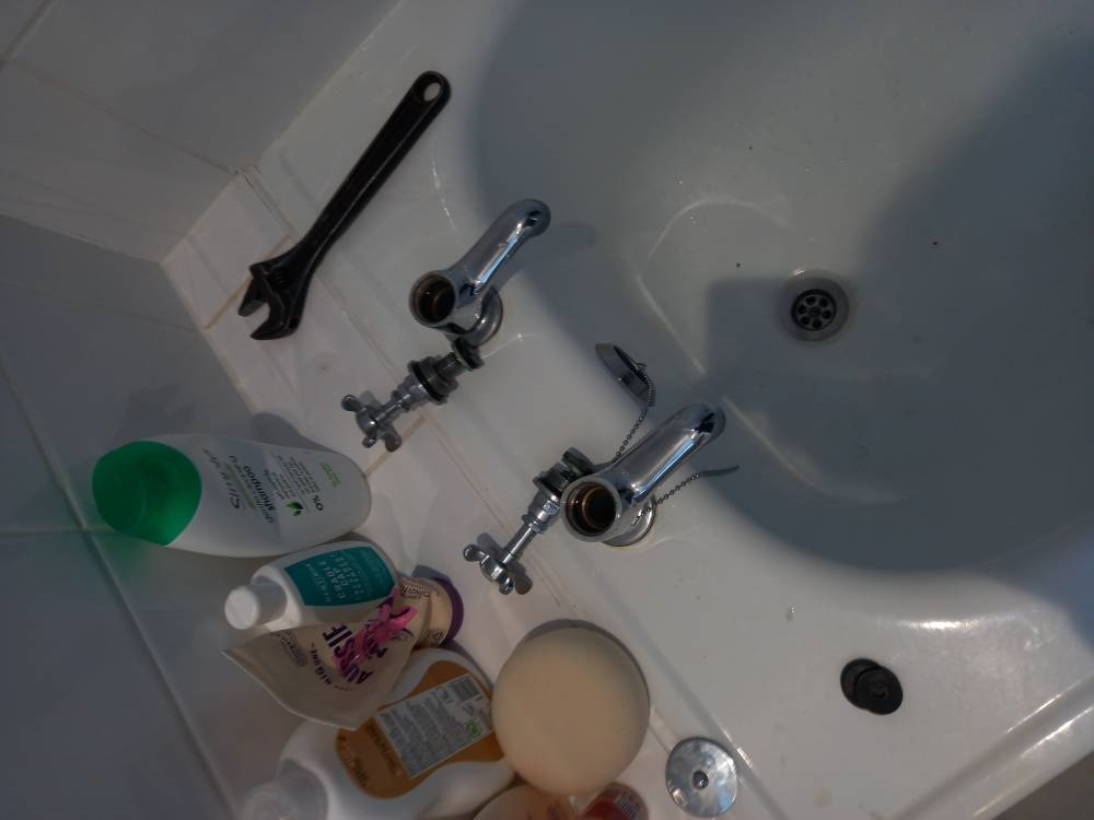 Taps Not Turning Off — Handles Removed — Plumbing project by Curtis and Carder