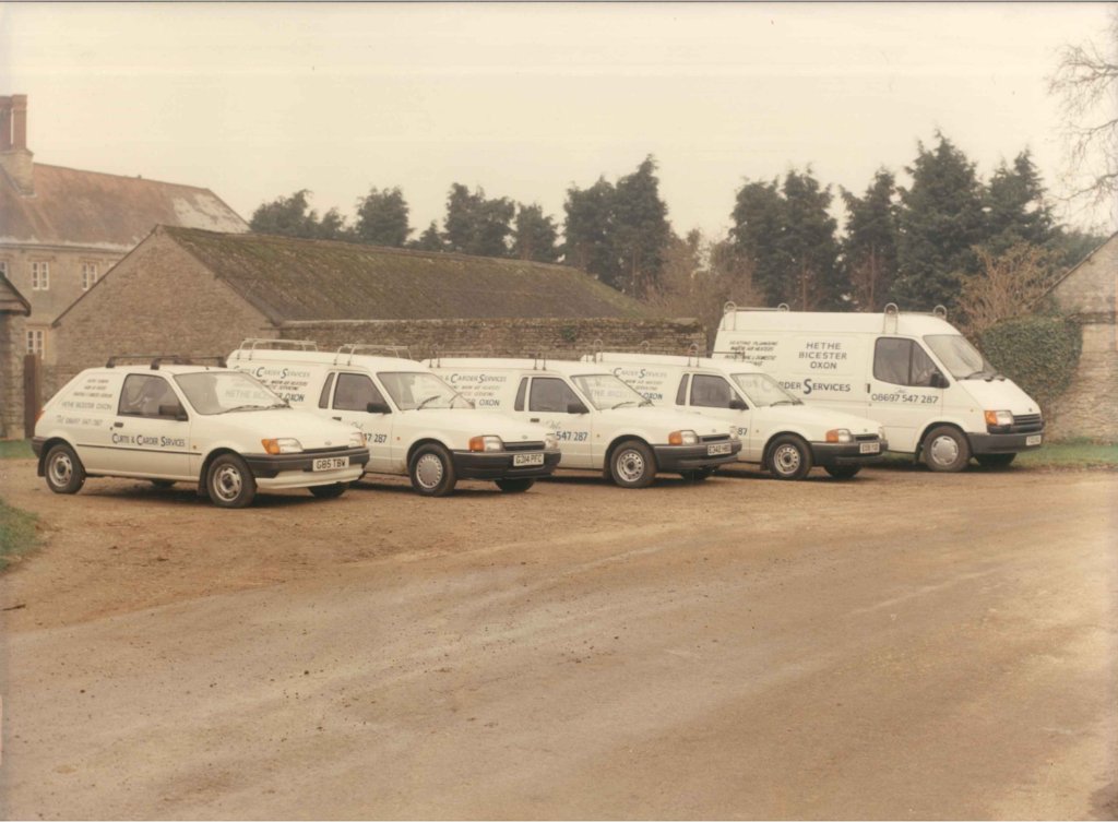 Curtis and Carder Services fleet of vans
