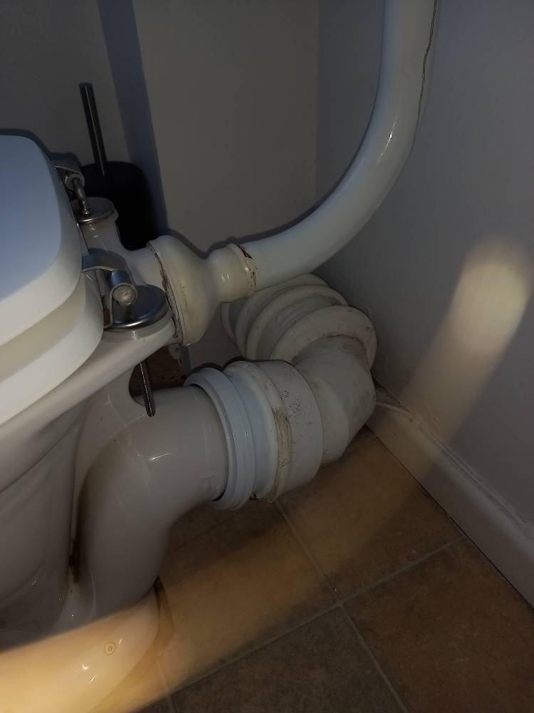 Toilet Leak — After — Plumbing project by Curtis and Carder