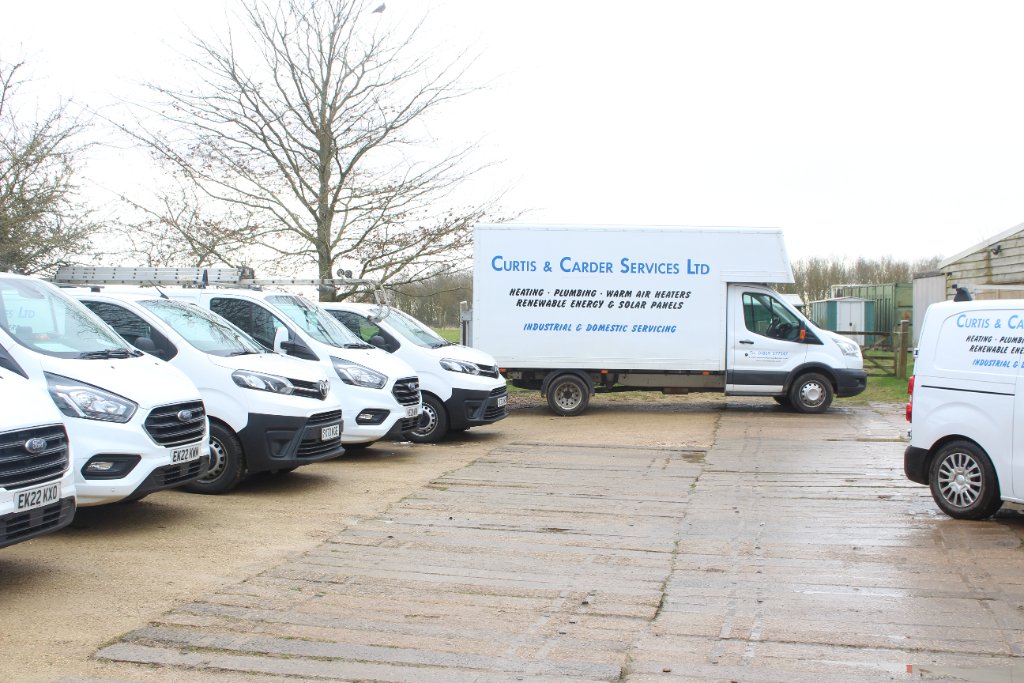 Curtis and Carder Services fleet of vans