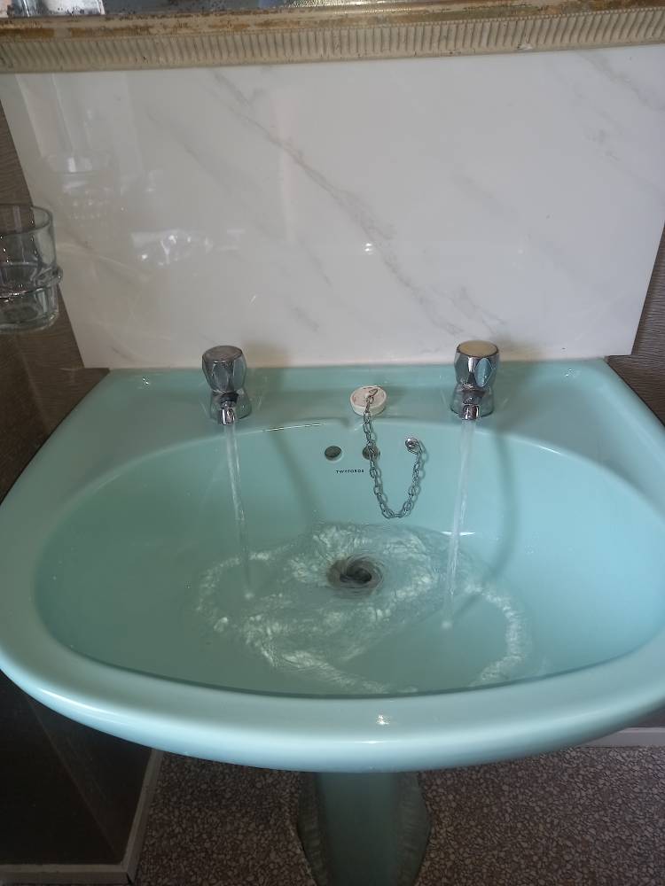 Basin Taps — Before — Plumbing project by Curtis and Carder