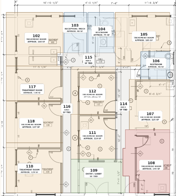 InReach Wellness Suites architectural floor plan