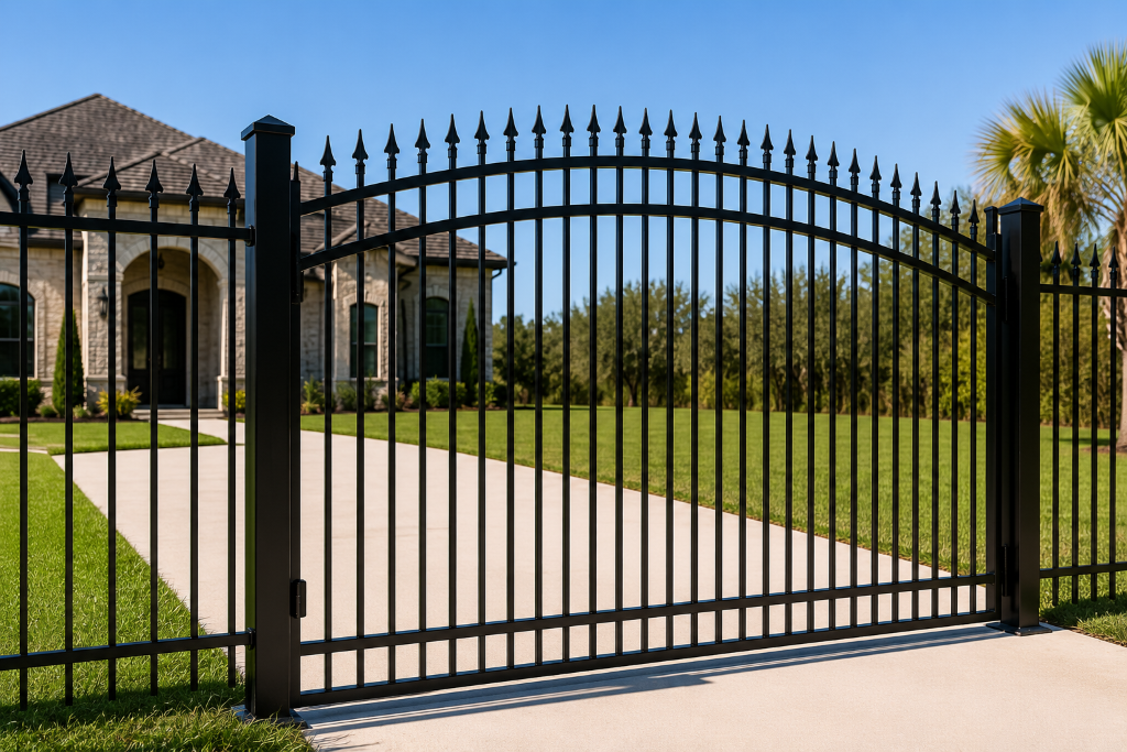 Arched Spear-Top Gates installation in South Texas