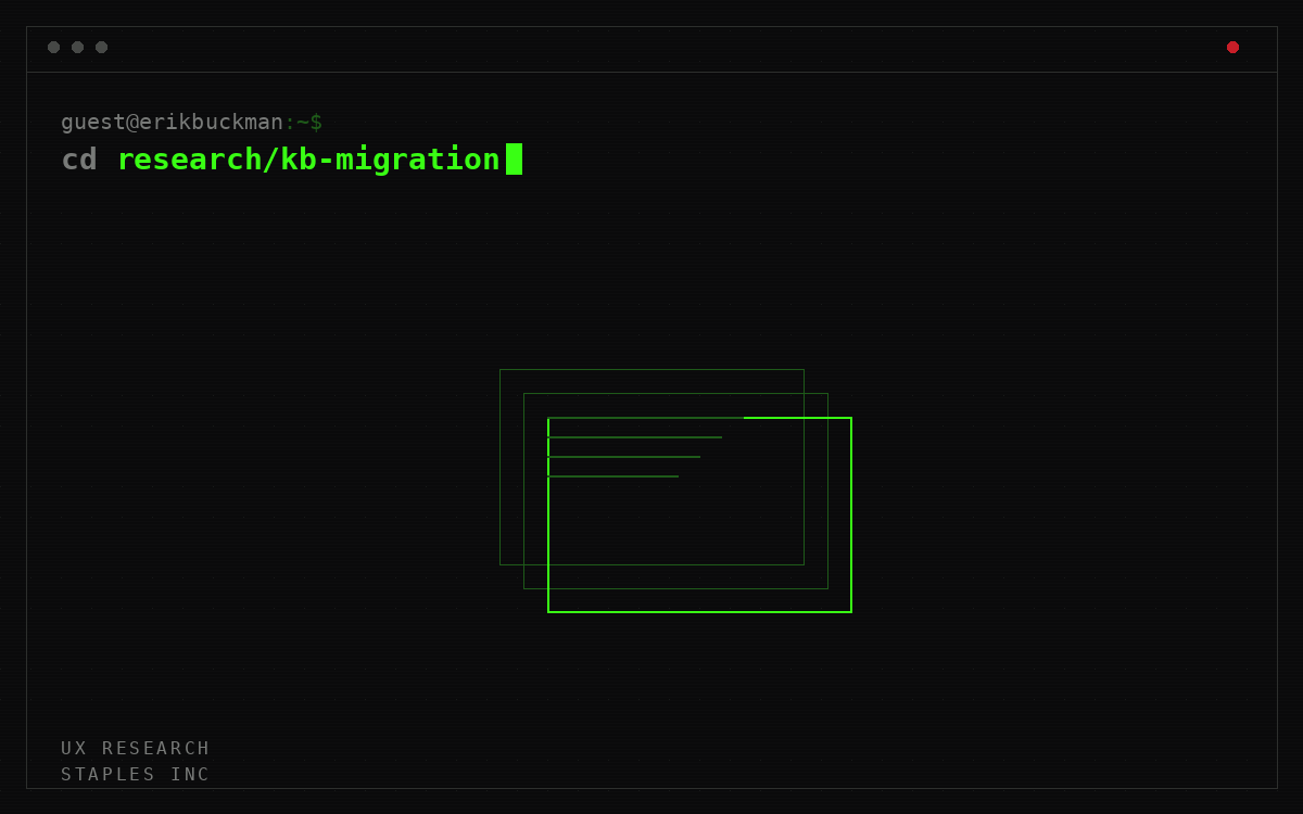 Card Sorting, Knowledge Base Migration, terminal thumbnail