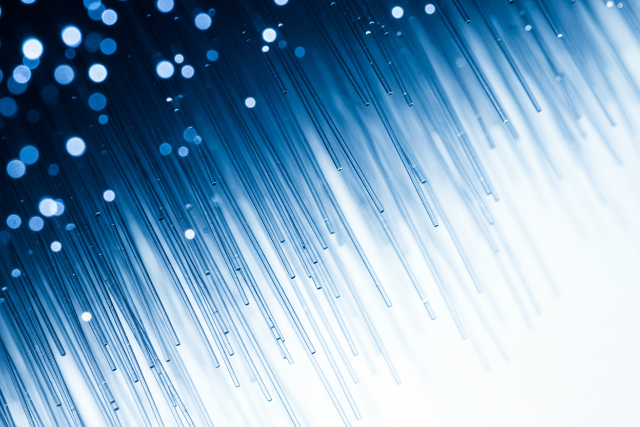 Abstract fiber optic textures representing diverse industries
