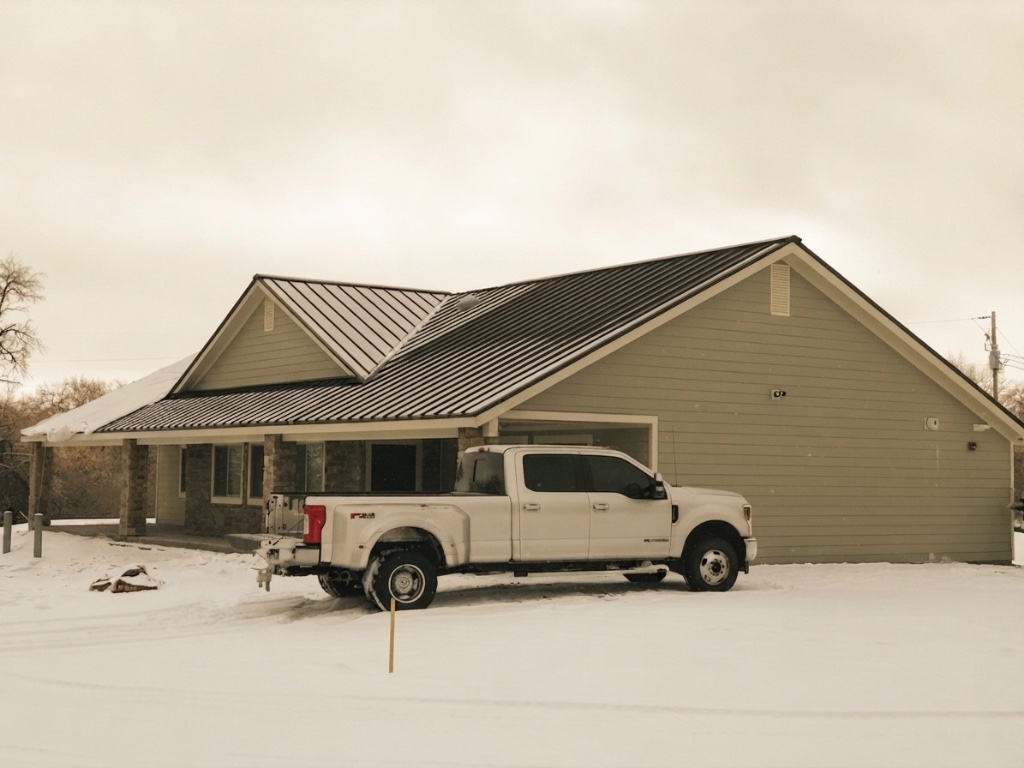 Standing Seam Metal Roof · Ranch Home